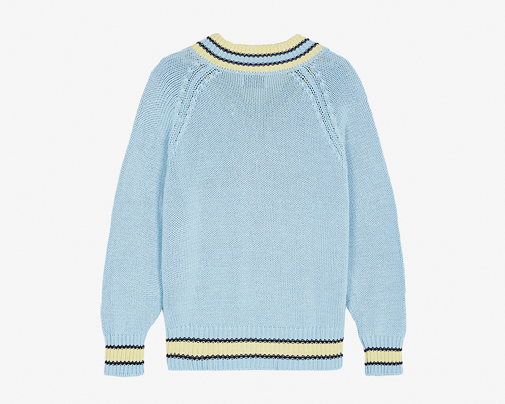 Light Blue V-Neck Jumper