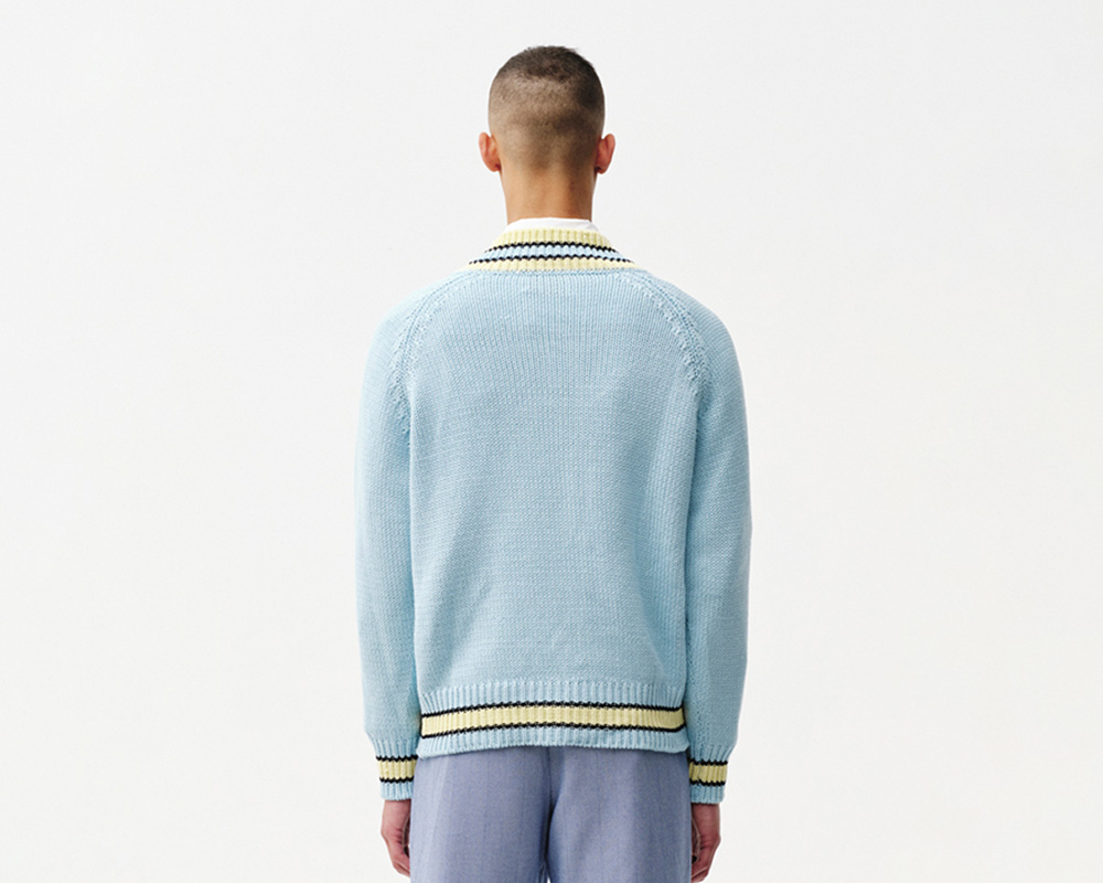 Light Blue V-Neck Jumper