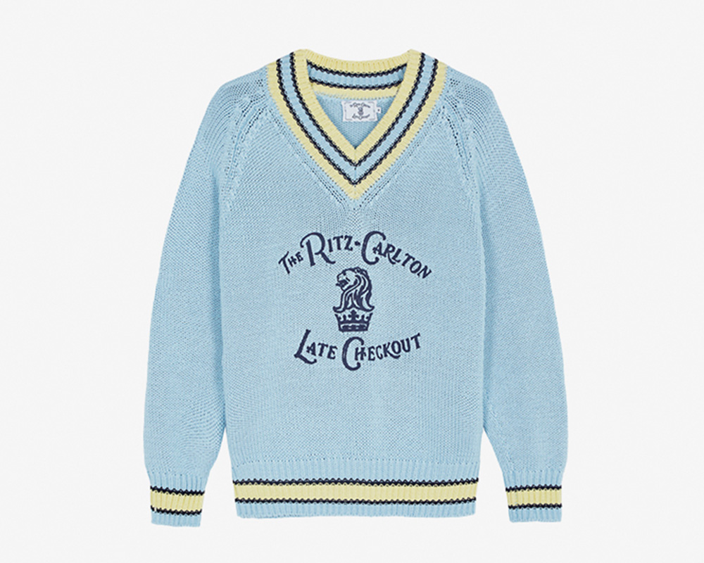 Light Blue V-Neck Jumper